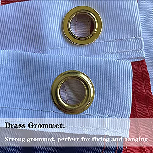 Jayus Embroidered Star Small Double Sided American Boat Flag 12.5x18 Inch- Seven Stripes Nylon United States US Flag with Two Brass Grommets Perfect for Car Truck Bike by Jayus - Image 5