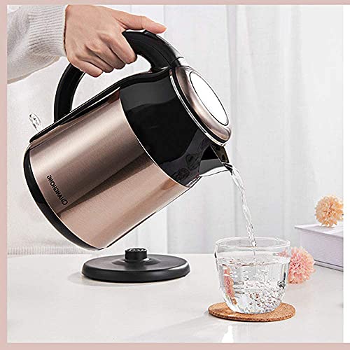 DYB Wasserkocher Haushalt Edelstahl Automatische Abschaltung Kochendes Wasser Verbrühungssichere Teekanne - 1.8L - Gold – Bild 3