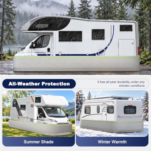 RV Skirting for Winter Heavy Duty Insulated Camper Skirt for Travel Trailer — 사진 4