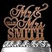 Personalized Wedding Cake Topper Mr Mrs Heart Customized Wedding Date And Last Name To Be Bride & Groom | Wooden Cake Toppers