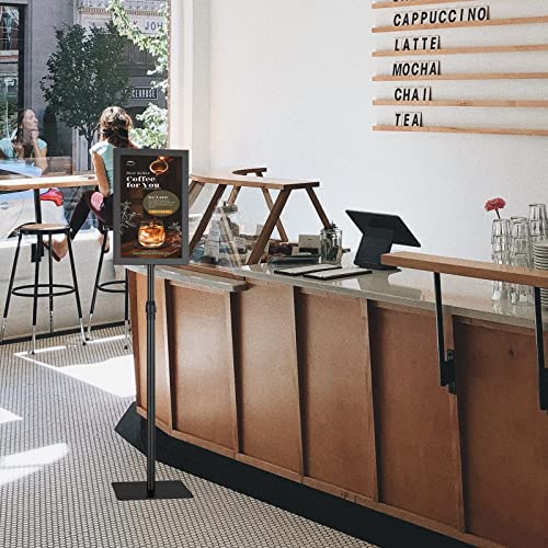 Ulgwdmls Adjustable Poster Sign Stand- 8.5 X11 Inch Black Pedestal Sign Holder Poster Stand, Outdoor Indoor Standing Display Sign Holders For School Church Business Show #TOP5