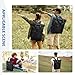 GOLF QUALITY Rolltop Rucksack Damen Herren, Rucksack Tasche 2 in 1 Damen Foldable Handtasche Leichtgewicht Casual Schultertasche Nylon Reiserucksack Arbeit Wander,22L Schwarz