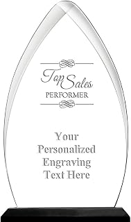 Crown Awards Customizable Gateway Skyline Acrylic Trophy Award, 6.75" Engraved Gateway Skyline Acrylic Award