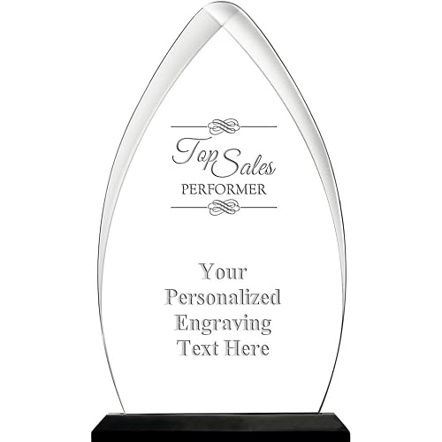 Crown Awards Customizable Gateway Skyline Acrylic Trophy Award, 6.75" Engraved Gateway Skyline Acrylic Award