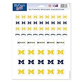 NCAA University of Michigan Vinyl Sticker Sheet, 8.5