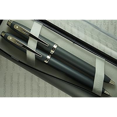 Sheaffer 100 Satin Matte Grey with Nickel appointments Pen and 0.7mm Pencil set.