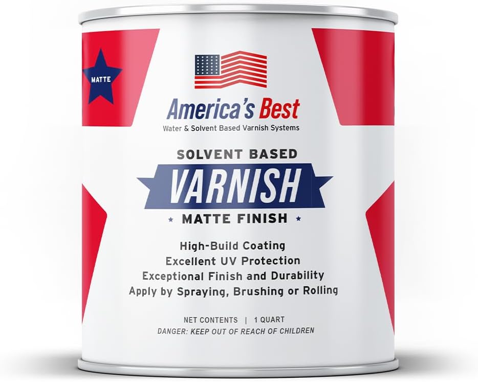 America's Best Solvent Based Spar Varnish, High Gloss and Matte Finish for Wood, Boas, Outdoor Furniture (High-Gloss, Gallon)