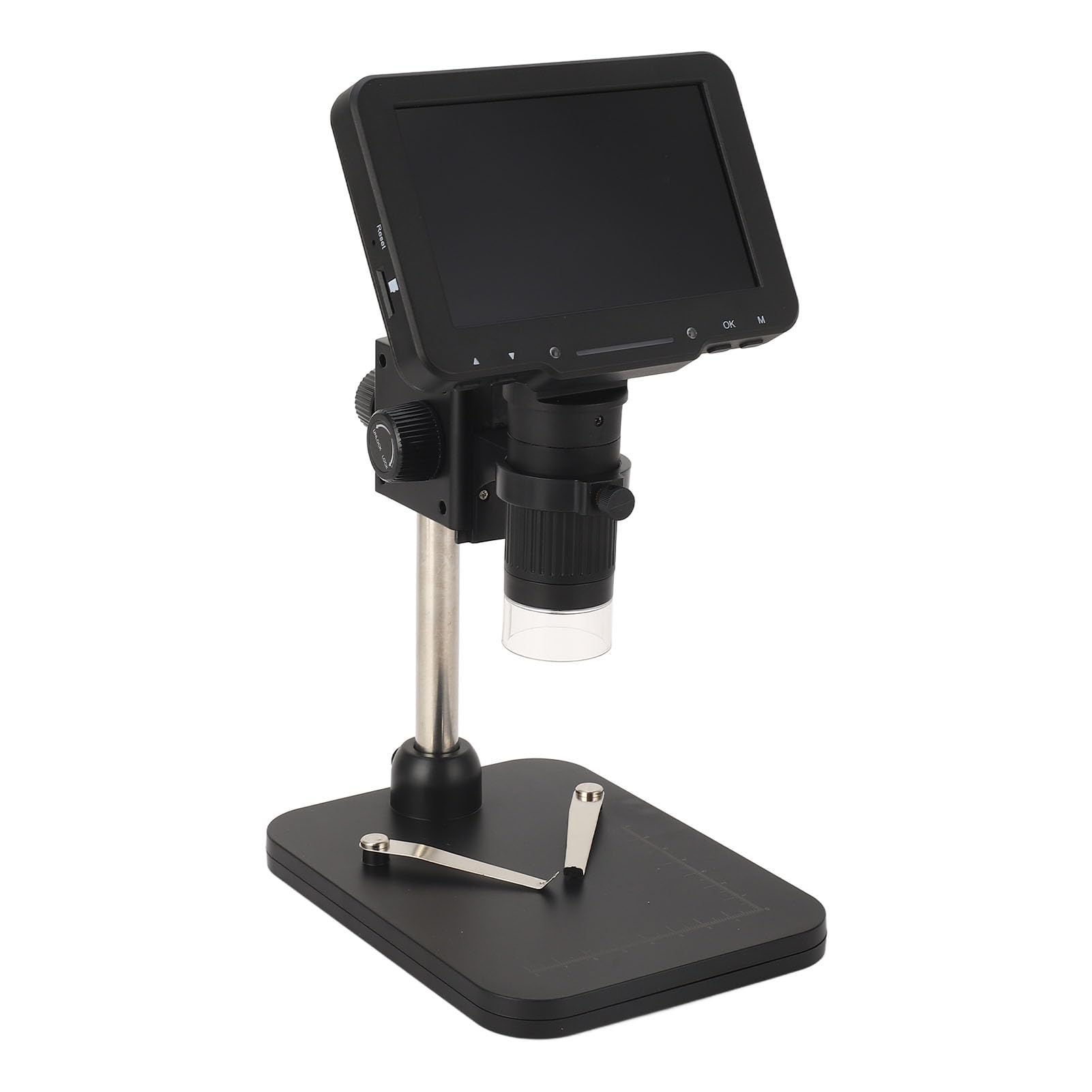 Cocoarm Digitales Mikroskop mit 5-Zoll-IPS-LCD-Lötmikroskop 16 MP 1000X mit 8 LEDs Typ C für die Münzinspektion, Leiterplattenreparatur, Uhrenschmuckbeobachtung