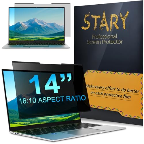 STARY Magnetischer Blickschutzfolie für 14 Zoll Seitenverhältnis 16:10, abnehmbar Anti Spy Blaulicht Blendschutz, Laptop Sichtschutzfolie Displayschutz für HP Dell Acer Asus