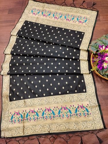 Image of DEVANGI Women's Pathni Banarasi Silk Unstitched Salwar Suit Dress Material With Dupatta