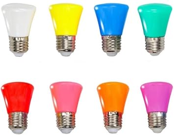 LED Bulb Colorful 1W 3W 5W E27 B22 220V Indoor Red Blue Green Pink Warm White Bulb Home Lighting Christmas Size E27, Color Yellow_5W 220V