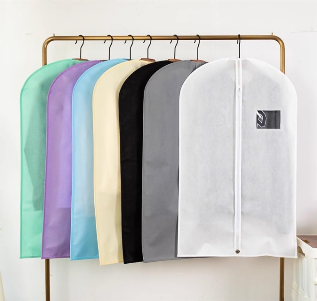 Bolsa de Traje Portatrajes Paquete De 4 Bolsas De Almacenamiento De Ropa, Bolsa De Traje, Fundas De Abrigo De Viaje, Protector Con Ventana Transparente Para Uniforme De Chaqueta De Vestir Bolsas de Ro