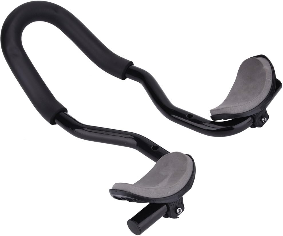 Bicycle Aero Bars Bicycle Rest Handlebar Aluminum Alloy TT Handlebar with Sponge Cushion for Moutain Bike,Road Bike