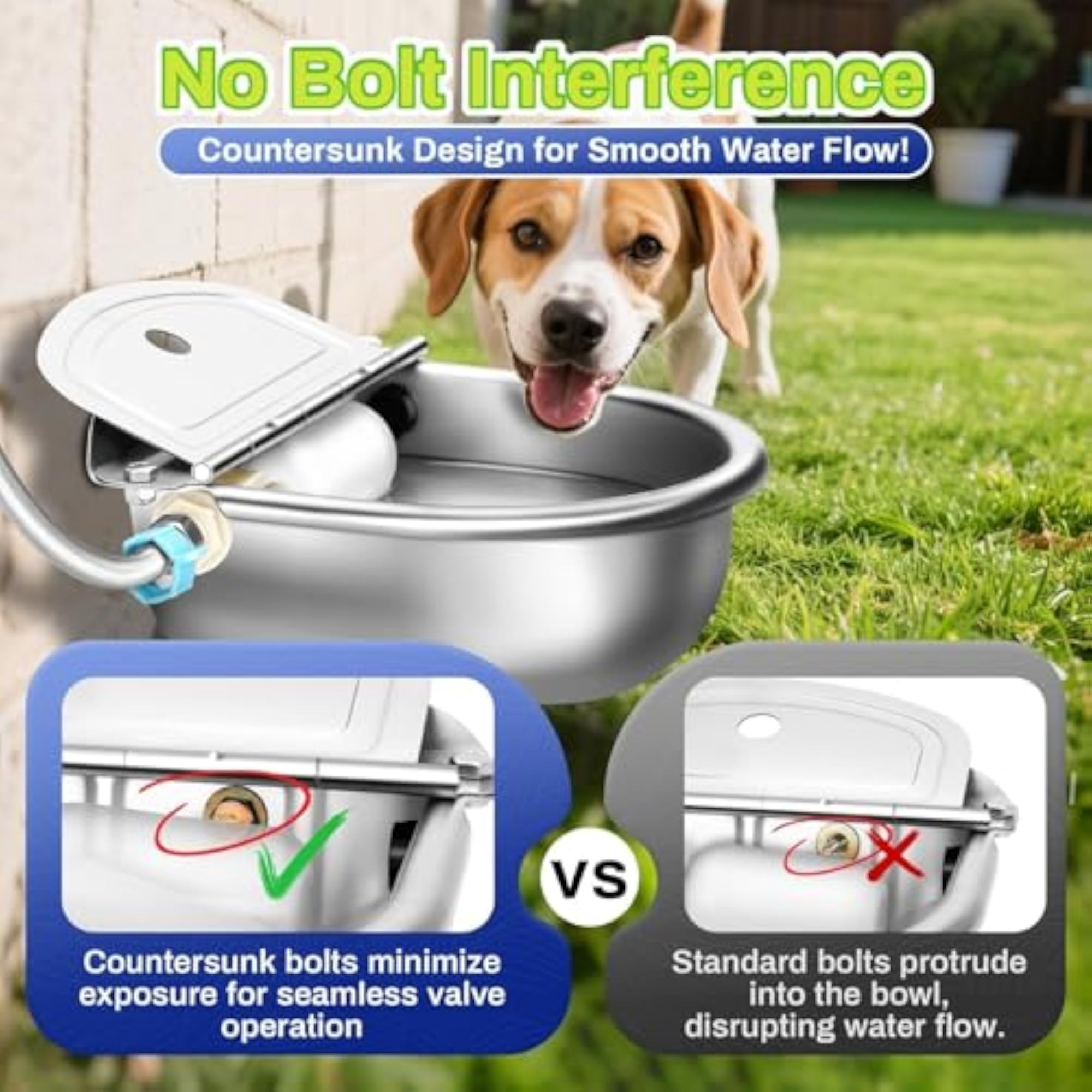 Automatic Animal Drinking Water Bowl with Float Valve