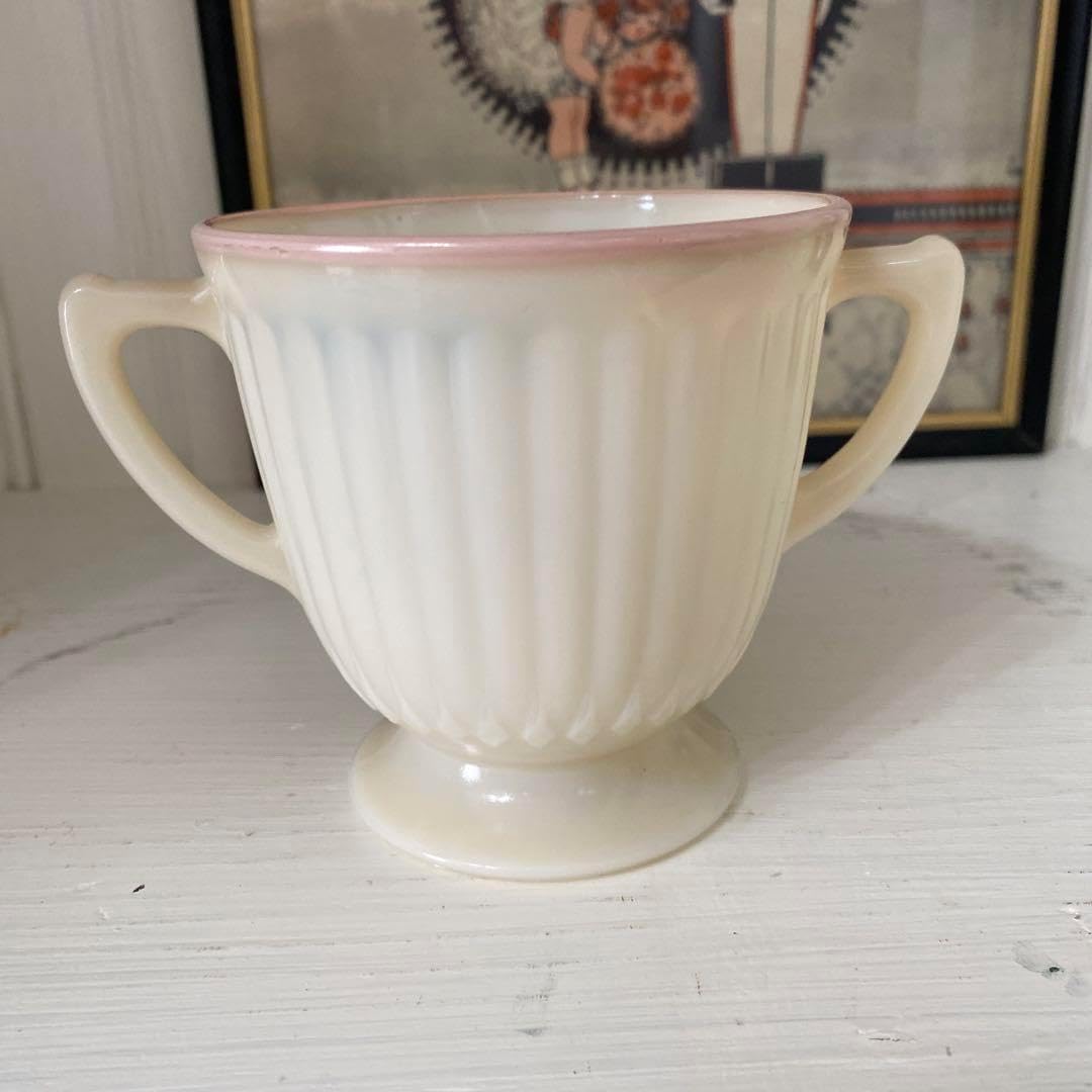 マクベスエバンス パステルバンド シュガー ヴィンテージ ガラス食器