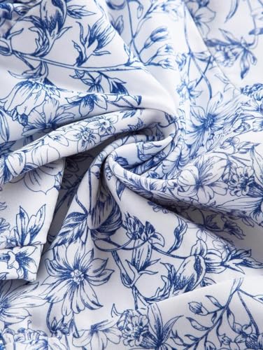 Narecte Summer Dresses for Women,Tie Halter Mini Dress,Floral Print Short Dress,Ruffle Trim Casual Dresses3