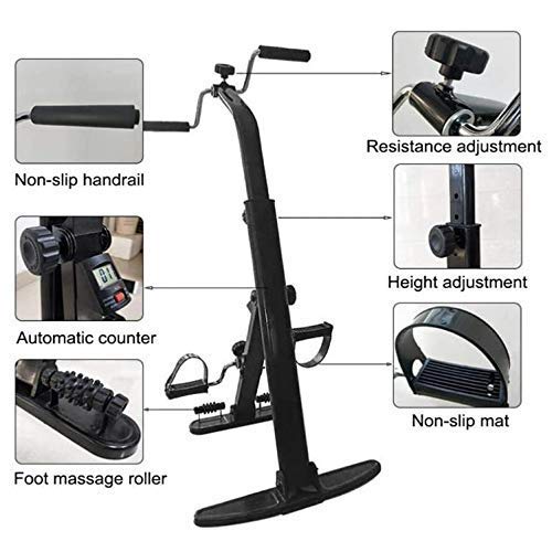 Ejercitador de pedales plegable para personas mayores/Equipo de rehabilitación de fitness debajo del escritorio/Mini bicicleta estática plegable para personas mayores/Dispositivo de entrenamiento de