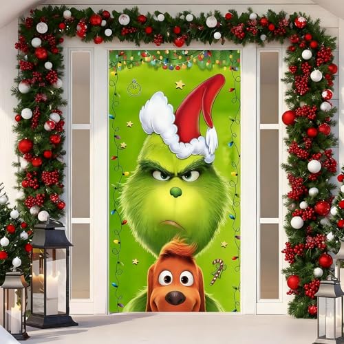 90 X 200 cm Weihnachtsdeko Tür Abdeckung, Weihnachten Türdeko Banner...