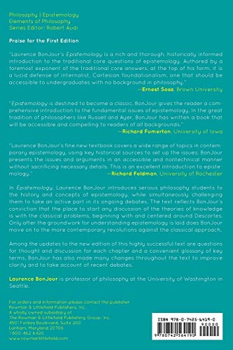 Epistemology: Classic Problems And Contemporary Responses (Elements Of Philosophy) #TOP28