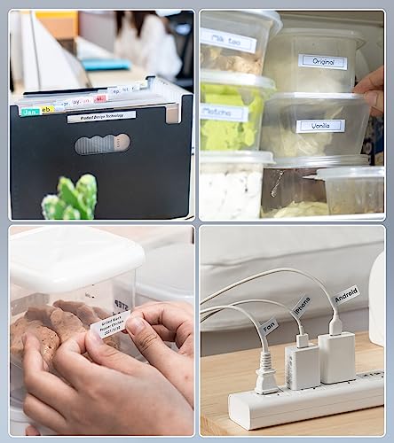 Vixic E1000 Label Maker - Laminated Label-Maker-Machine With Ac Adapter, Labeler Makchine With Qwerty Keyboard,One-Touch Keys, Label Printer For Home Office Industrial Labeling Jobs, Orange #TOP6