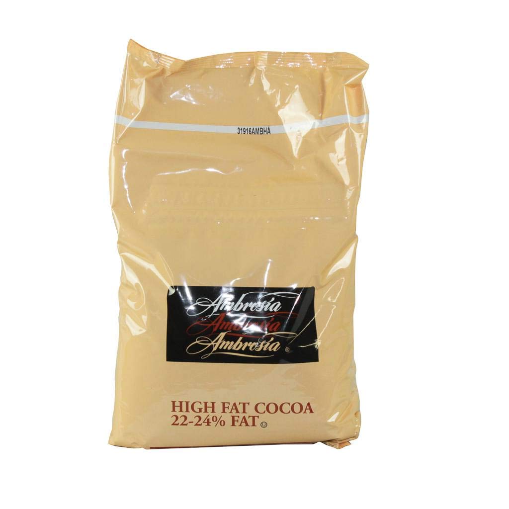 Amazon Com Ambrosia 22 24 Natural High Fat Cocoa Powder 5 Pound 6 Per Case Grocery Gourmet Food