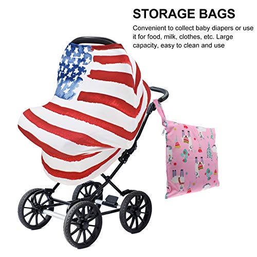 Healifty Saco de Fraldas Pequeno Saco Úmido Seco Saco Reutilizável de Fralda Molhado para Casa E Via