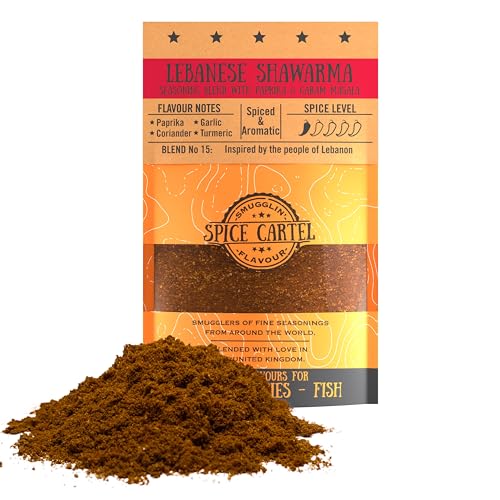 Libanesisches Shawarma von Spice Cartel. Handgemachte Kräuter- und Gewürzmischung, inspiriert vom Libanon. Erwecken Sie Ihr Hähnchen mit dieser köstlichen Marinade zum Leben. 35 g wiederverschließbare