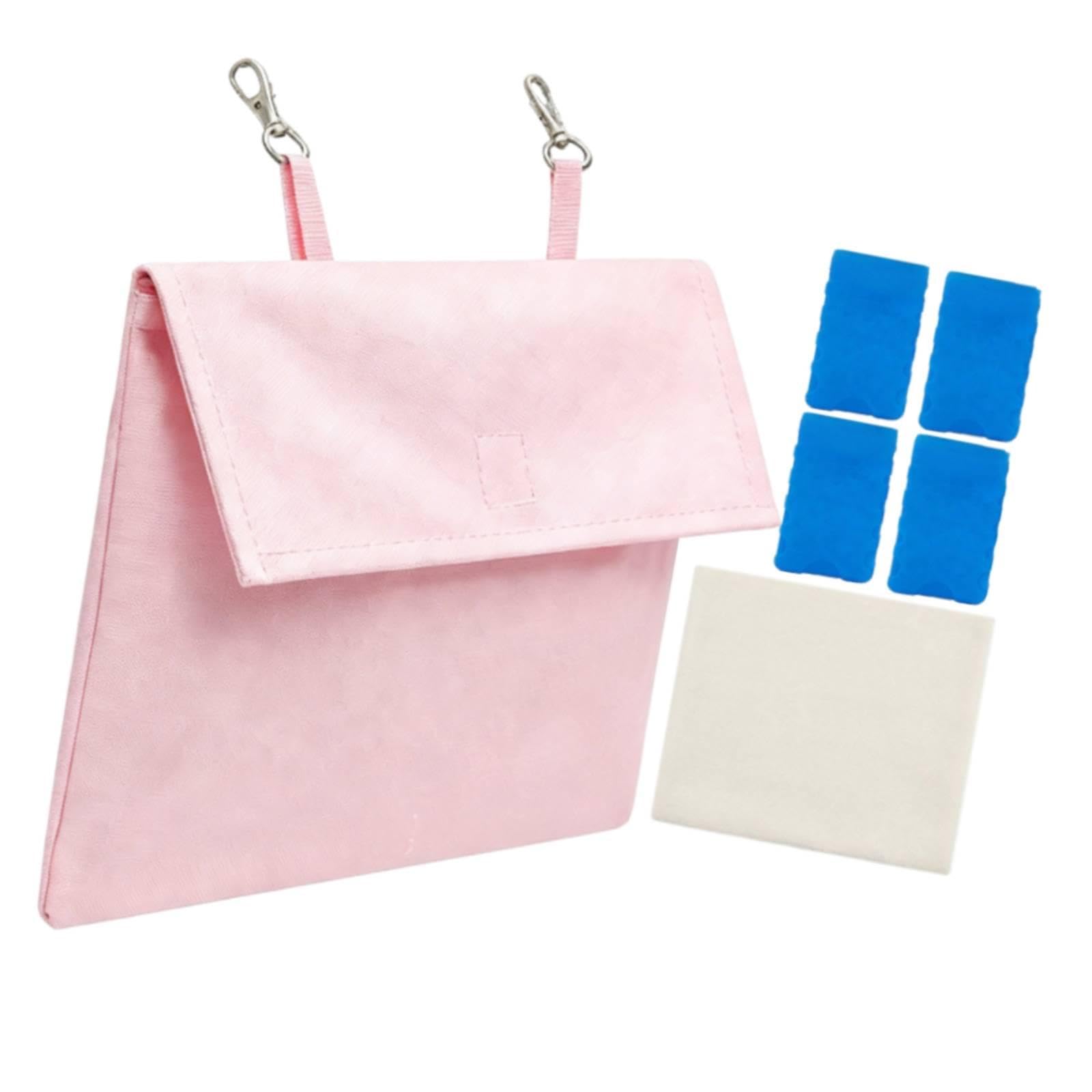 SECRET DESIRE Cool Ice Pack for Pet Cage Summer Pet Cooling Pouch for Bunny Travel Rodents Pink with 4 Box-image-26