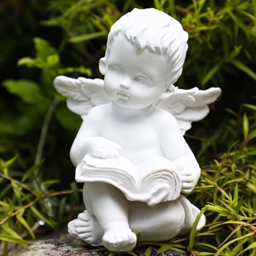 Statue de chérubin et figurines d'anges blanches pour décoration maison - 4