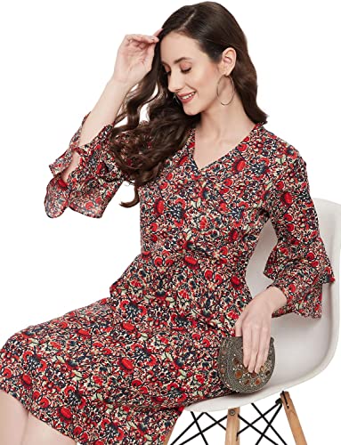 Image of Uptownie Lite Women's Crepe Skater Knee Length Dress