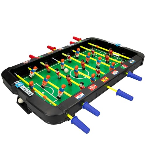 COLORBABY CB Games, Futbolín para niños, 55 x 45 cm, 2 Jugadores, Marcador de Puntos Manual, Juego de Mesa de fútbol, Juguete Interactivo Padres e Hijos, Regalo niños 6 años (47341)