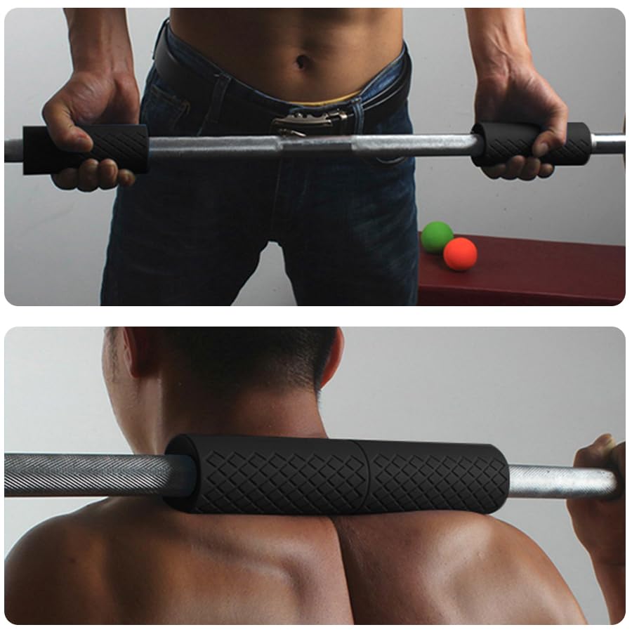 Thick Rubber Barbell Grip Sleeves - Dumbbell Grip Trainer For Forearms & Biceps (10mm/12.5mm) - View #9