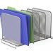 SimpleHouseware Expandable 5 Section Upright File Sorter Organizer, Silver