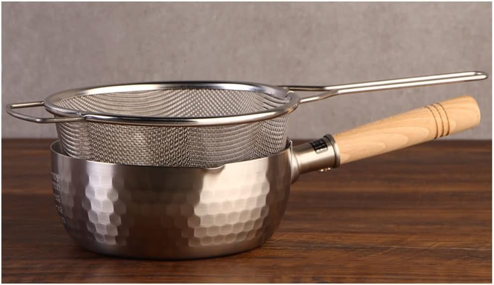 Fryer Basket Stainless Steel Frying Spoon with Handle Foam Skimmer Frying Basket Round Oil Skimmer Suitable for Fried Chicken Wings Noodles Meat Spider Strainer