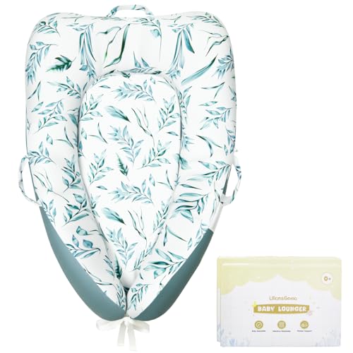 Image of Baby Lounger -Lilian&Gema Infant Lounger for Newborn 0-24 Months, Soft Washable Baby Nest with Cover, Newborn Lounger for Home and Travel, Baby Gifts