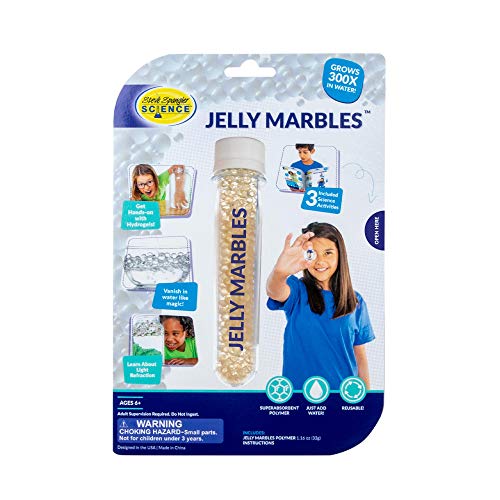 Steve Spangler Science Jelly Marbles Test Tube, 1.16 oz Test Tube â€“ Hands-On Science Kit for Kids to Learn About Light Refraction and Polymers, Great STEM Activities for Classroom and Home Learning