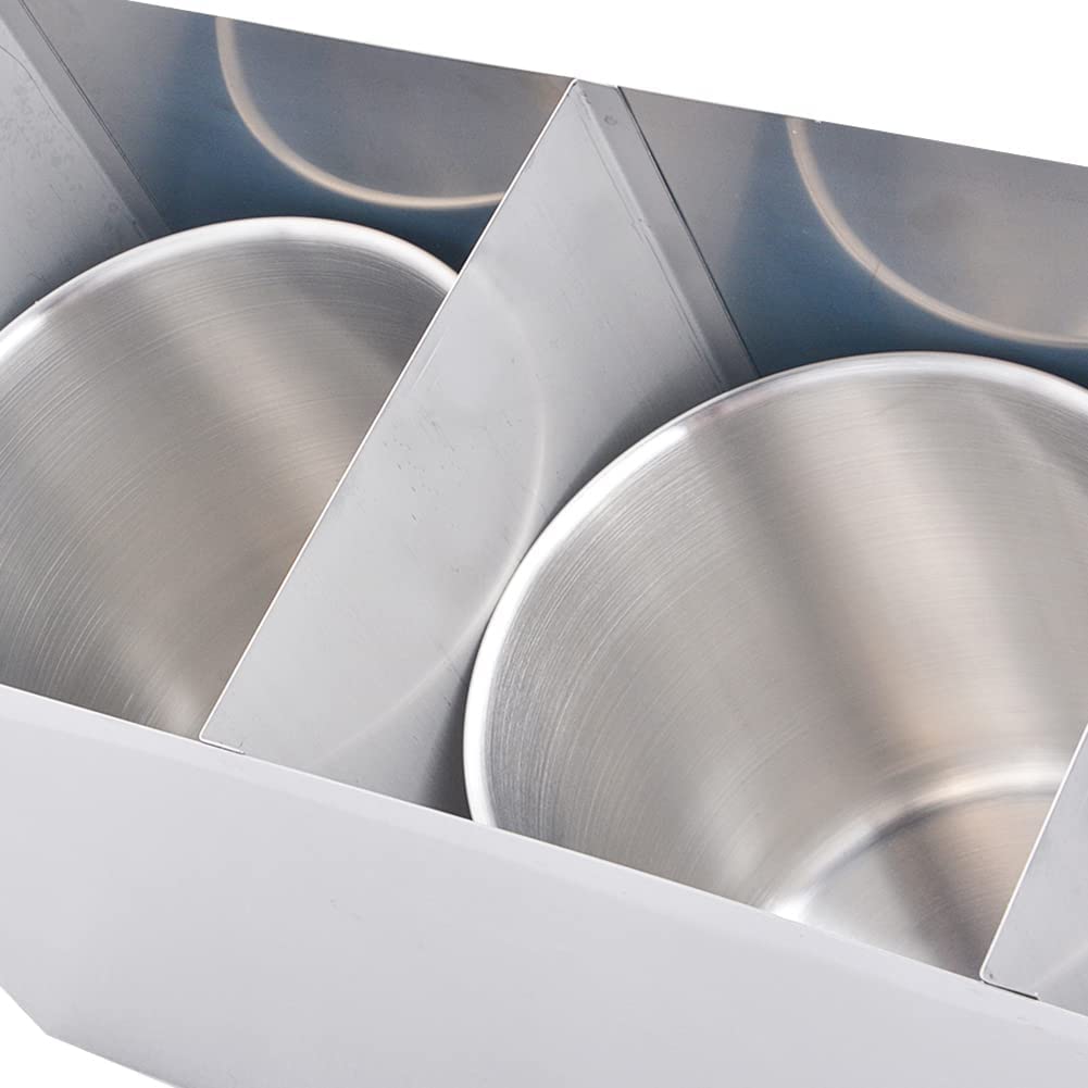 Bomba dispensadora de Salsa de 12L, estación de Bomba de condimentos de Acero Inoxidable 304 Dispensador de Bomba de condimentos de Triple Cabeza para Exprimir Salsa de condimento