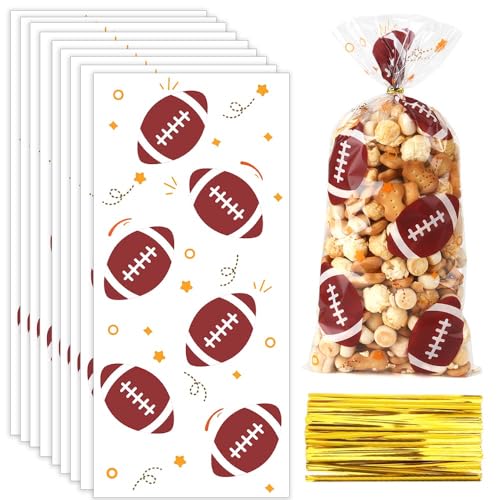 Sacs à friandises en cellophane pour un anniversaire enfant thème football et basket