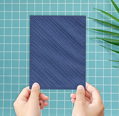 Alibbon Diagonal Stripe Plastic Embossing Folders For Card Making, Stripe Background Embossing Folders For Diy Scrapbooking, Stripe Pattern Template Folders For Paper Craft Photo Album Decorations #TOP4