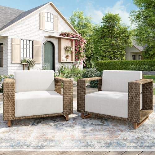 MIXPATIO 2-Piece Outdoor Wicker Patio Furniture Set