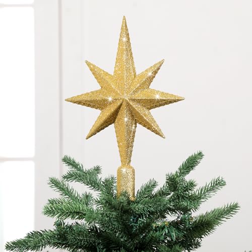 Civaner Gold Christmas Star Tree Topper 11