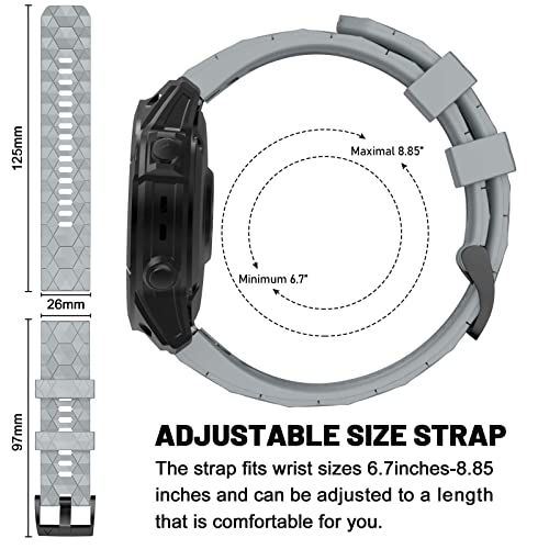 Correa compatible Garmin Fenix 7X 26mm silicona miniatura 2