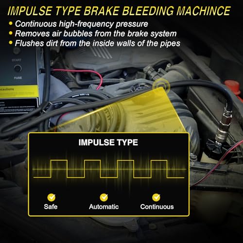YSTOOL Electric Pulse Brake Bleeder Machine Kit with 110V AC and 12V DC Dual Purpose Clutch Bleeding Unit Master Cylinder Adapter Kit Waste Oil Bottles by YSTOOL - Image 3