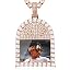 0372 Rose gold tombstone pendant with tennis chain
