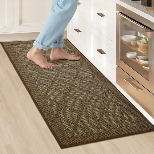 Cosy Homeer Non-Slip Kitchen Rug 20x48 Brown