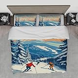Photo Gallery landersion set copripiumino sci sci pini invernali set biancheria letto montagna innevata decorazioni per la camera copripiumino per sport all aria aperta con 2 federe 155x220cm Photo Gallery landersion set copripiumino sci sci pini invernali set biancheria letto montagna innevata decorazioni per la camera copripiumino per sport all aria aperta con 2 federe 155x220cm