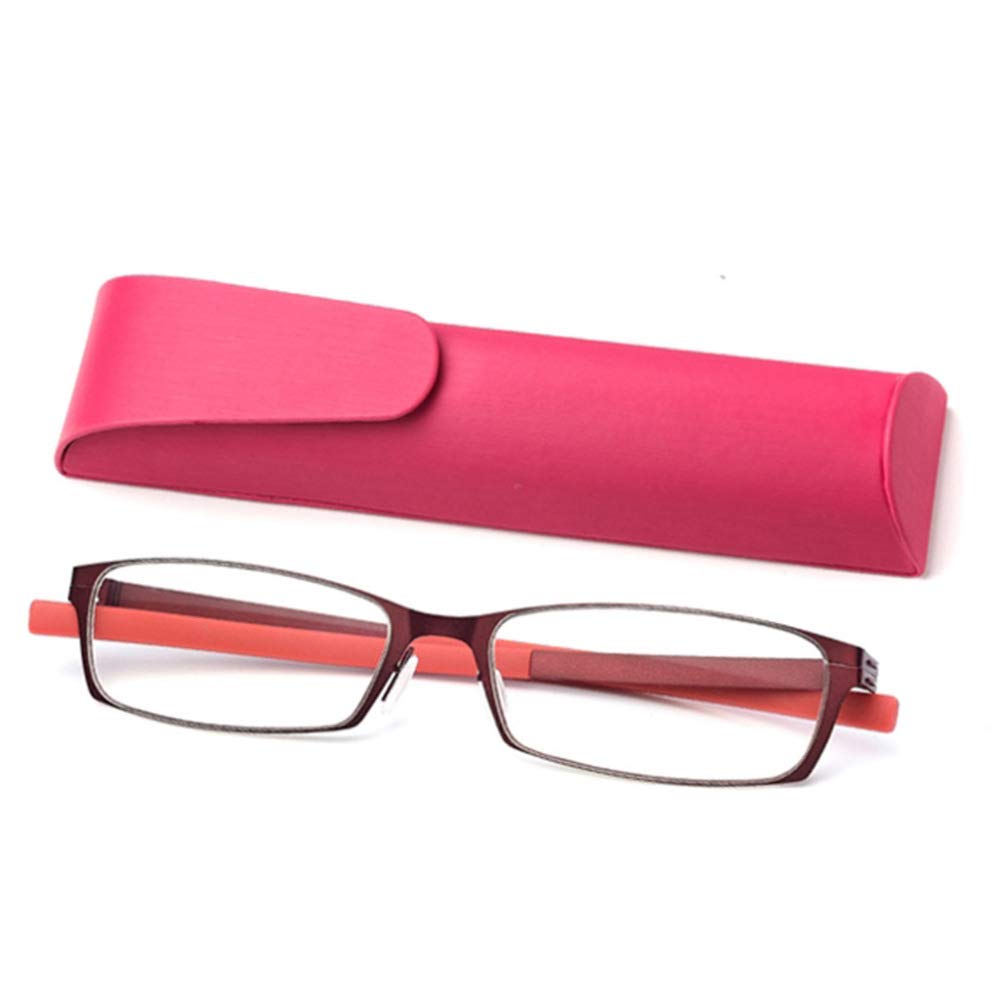 Federscharnier Anti-Blau Lesebrille,Mode Männer Und Frauen Ultraleichte Alte Brille Vollbild/rot / +1.0