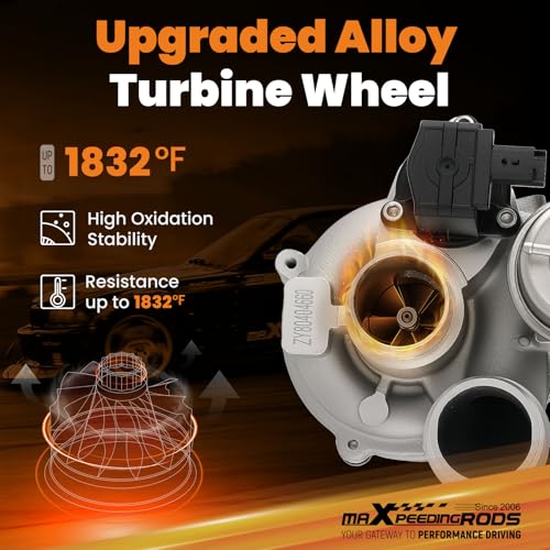 Image of maXpeedingrods Turbo Turbocharger K03 with Billet Compressor Wheel for Mini Cooper 1.6L l4 2007-2015, Cooper Countryman 2011-2016, 53039700163, Street JD Series