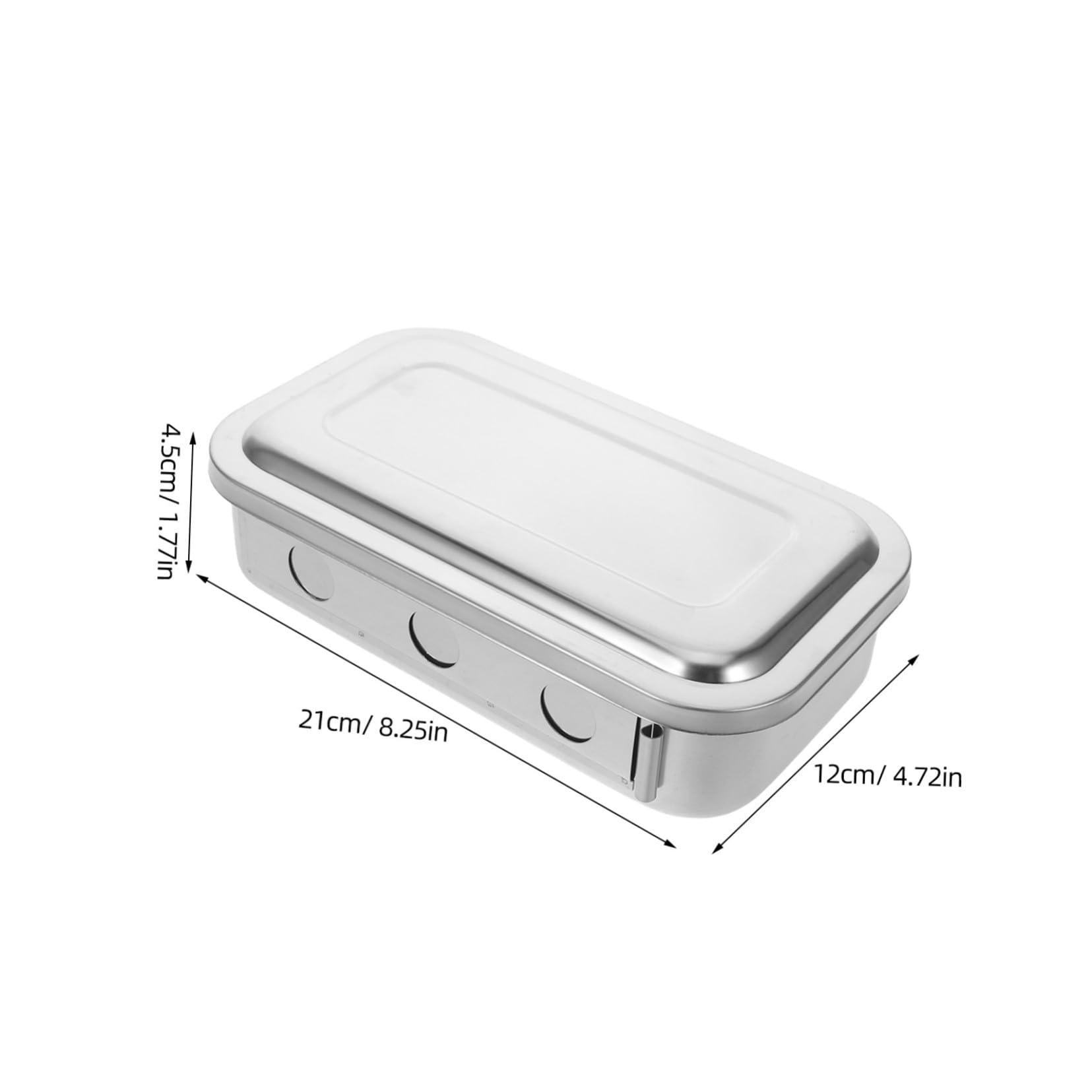 PRETYZOOM 5 Piezas Bandeja de Acero Inoxidable para Instrumentos Quirúrgicos con Tapa y Opciones Perforada o Maciza Resistente y Segura para Médica Hospitales y Clínicas