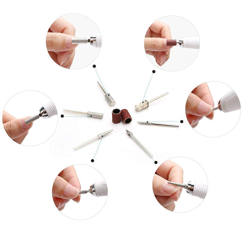 SGSG Trapano per Unghie Professionale 35000 RPM Rosa 30w Trapano Elettrico Professionale per Unghie File di Strumenti per Pedicure Manicure Kit Macchina Strumenti per Unghie per Gel per Unghie